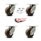 Service Caster 6'' Heavy Duty High Temp Phenolic Swivel Caster Set with Swivel Locks, 4PK CRAN-SCC-KP92S630-PHRHT-BSL-4 - alternate 2